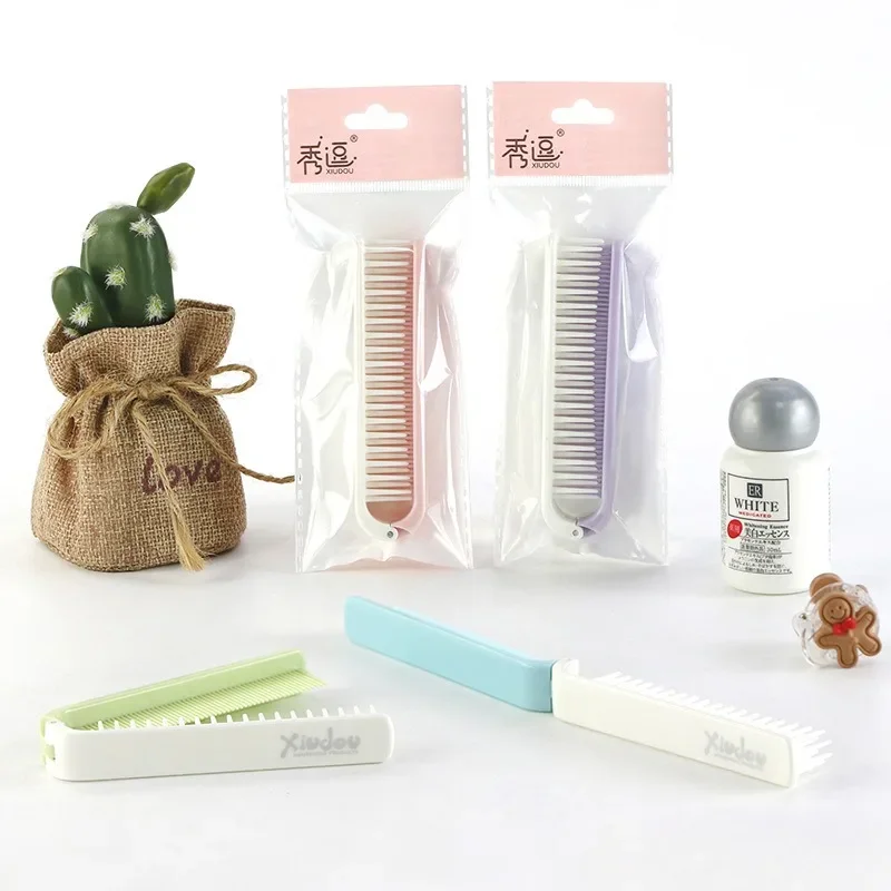 1 Pcs Portable Foldable Comb Folding Hair Brush Anti-static Combs Fashion Travel Wheat Straw Folding Hairdressing Styling Tool