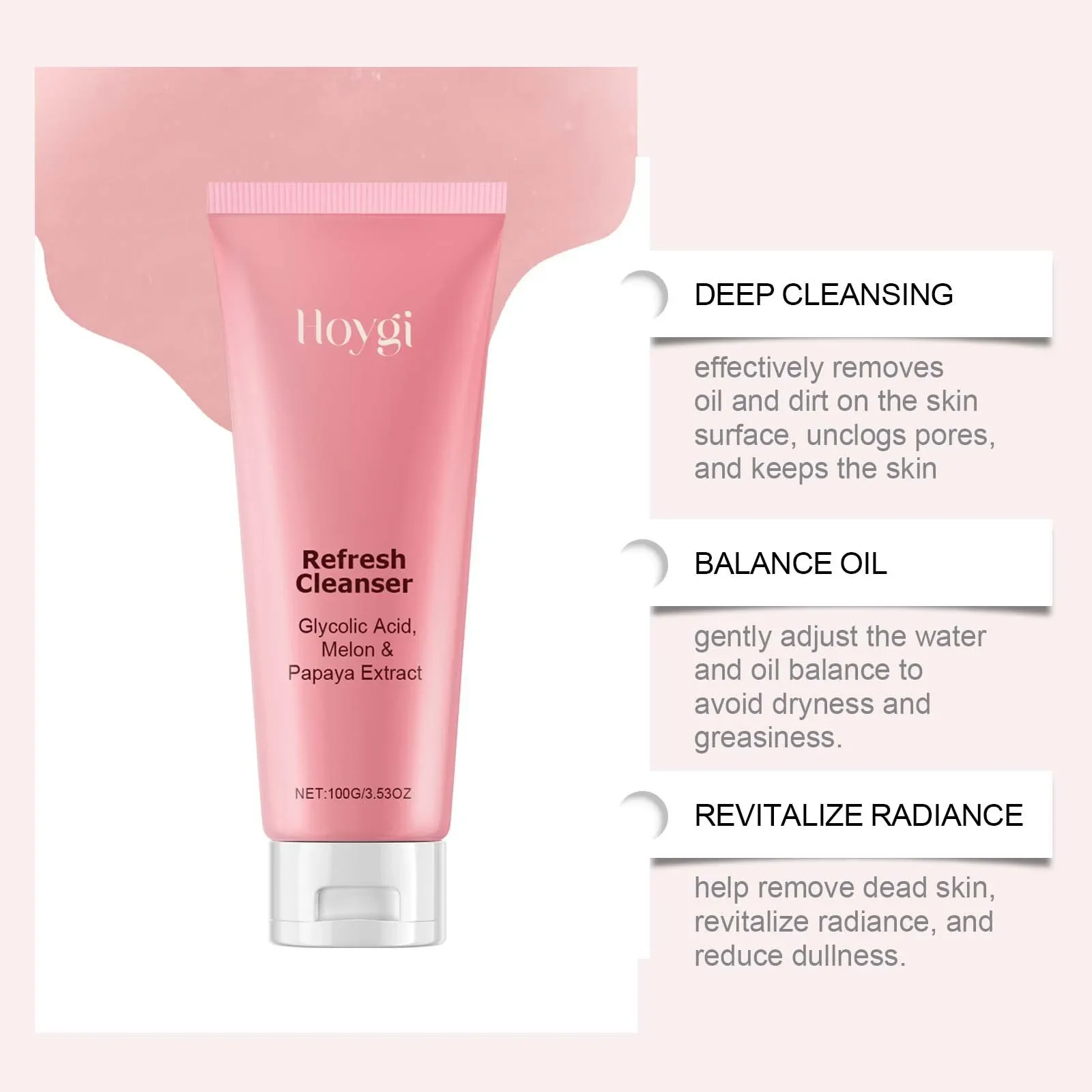 Refreshing Cleansing Milk Cleansing Balances Refines Pores Moisturizes and Is Not Sticky Effectively Remove Grease and Dirt