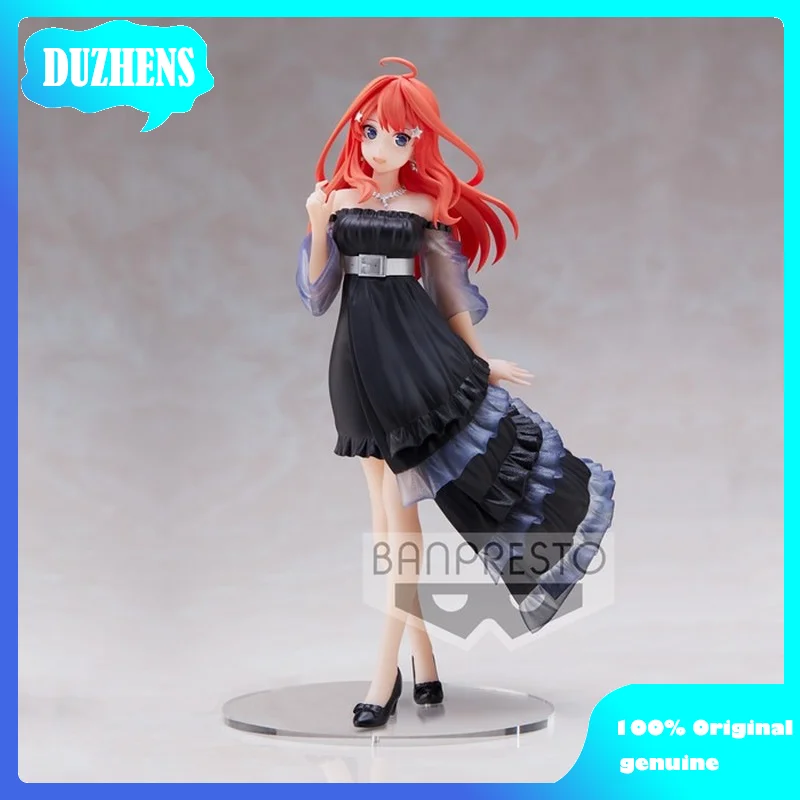 100% Original: Original:Kyunties Nakano Itsuki Evening dress 18cm PVC Action Figure Anime Figure Model Toys Collection Doll Gift