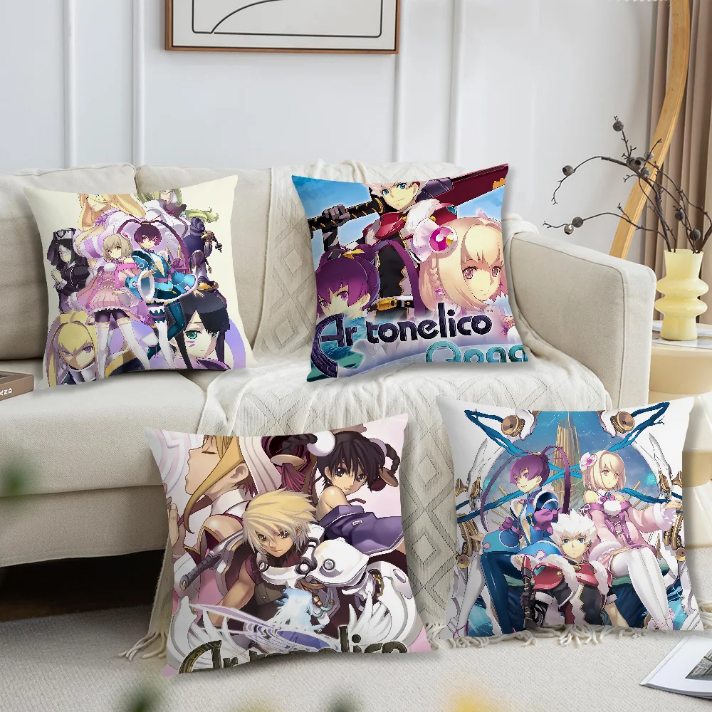 Game Ar T-Tonelico Qoga K-Knell of Ar C-Ciel Comfortable soft Pillow Case for Sofa Living Room Home office Decor and Protective