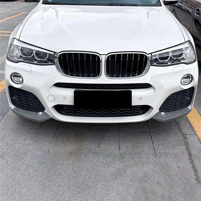 

AA-For BMW X3 F25 X4 F26 M Sport 2014-2017 Front Bumper Lip Angle Diffuser Splitter Spoiler Protector Parts Carbon Fiber Pattern