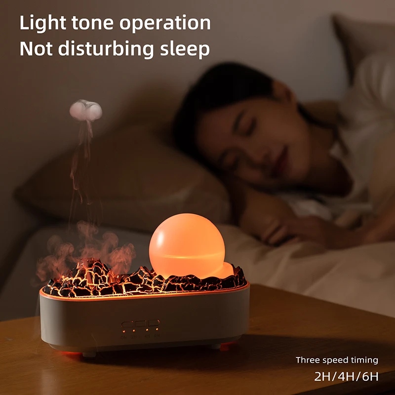 Cloud Rain Humidifier Water Drip 200ml, Cloud Rain Aromatherapy Essential Oil Diffuser with Cloud Design, Raining Cloud Night Li