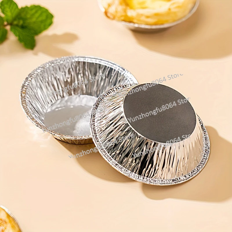 Aluminum Foil Egg Tart Tinfoil Bowl, Aluminum Foil   Bottom Holder, Baking Mold, Disposable   Holder, Pudding Egg Tart Mold