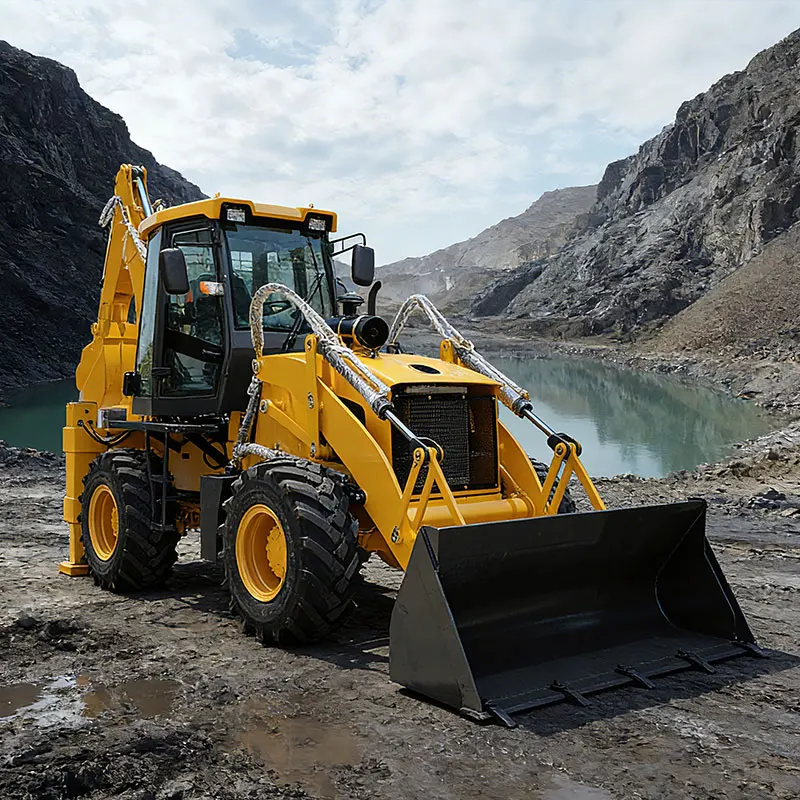 Customized Budget-friendly Mini Backhoe Loader With High Productivity And Compact Dimensions For Residential Landscaping Project