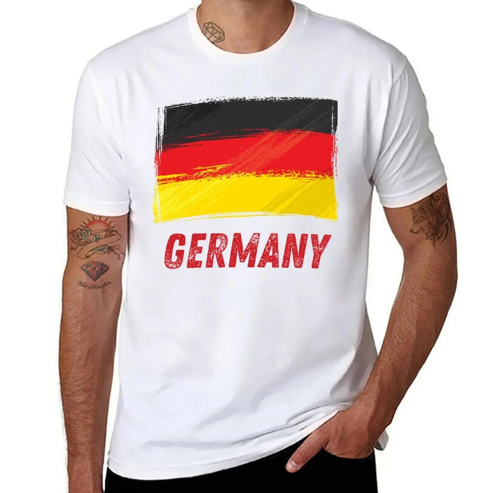 

German Distressed Flag T-Shirt cotton tshirt 100% cotton t shirts high quality T-Shirt