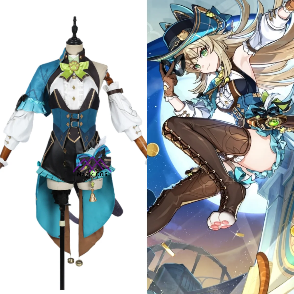 

Top Game Genshin Impact Cosplay Costume Anime Kirara Role Playing High Quality Jumpsuit Uniform Tail Women Comic Con Halloween