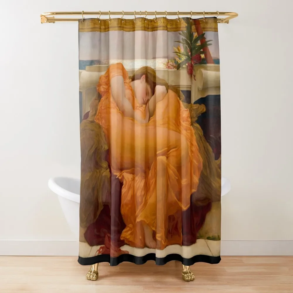 

Flaming June - Sir Frederic Leighton 1895 Shower Curtain Modern Showers For Bathroom Elegant Bathroom Curtain