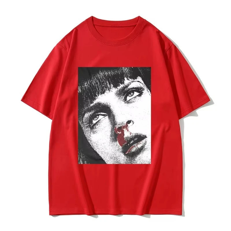 2026famous-directorquentin-tarantino-movie-pulp-fiction-kill-jhon-travoltasame-style-t-shirt-men-women-casual-cotton-t-shirts