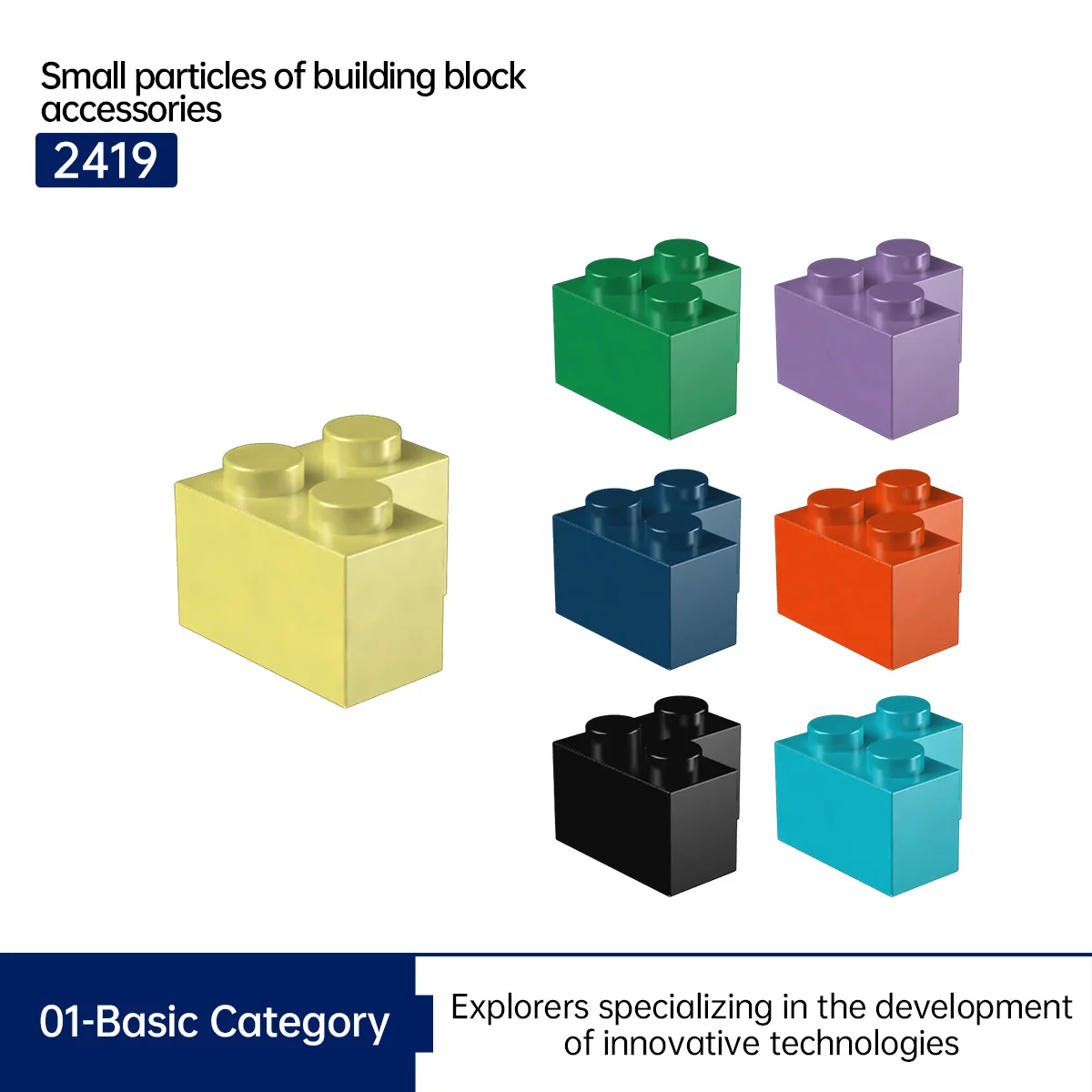 

Precision Brick 84Pcs/Lot 2357 Brick 2 X 2 Corner Basic Blocks Norm Classic Accessorie of Moc Compatibility with Logo Toys