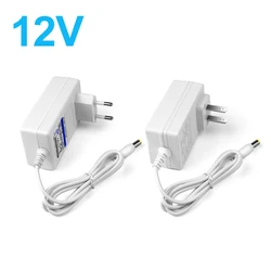 AC110V/220V To DC12V 2A/3A Power Adapter Supply EU/US 5.5x2.1mm LED Light Accessory White shell Universal Power Adapter Charger