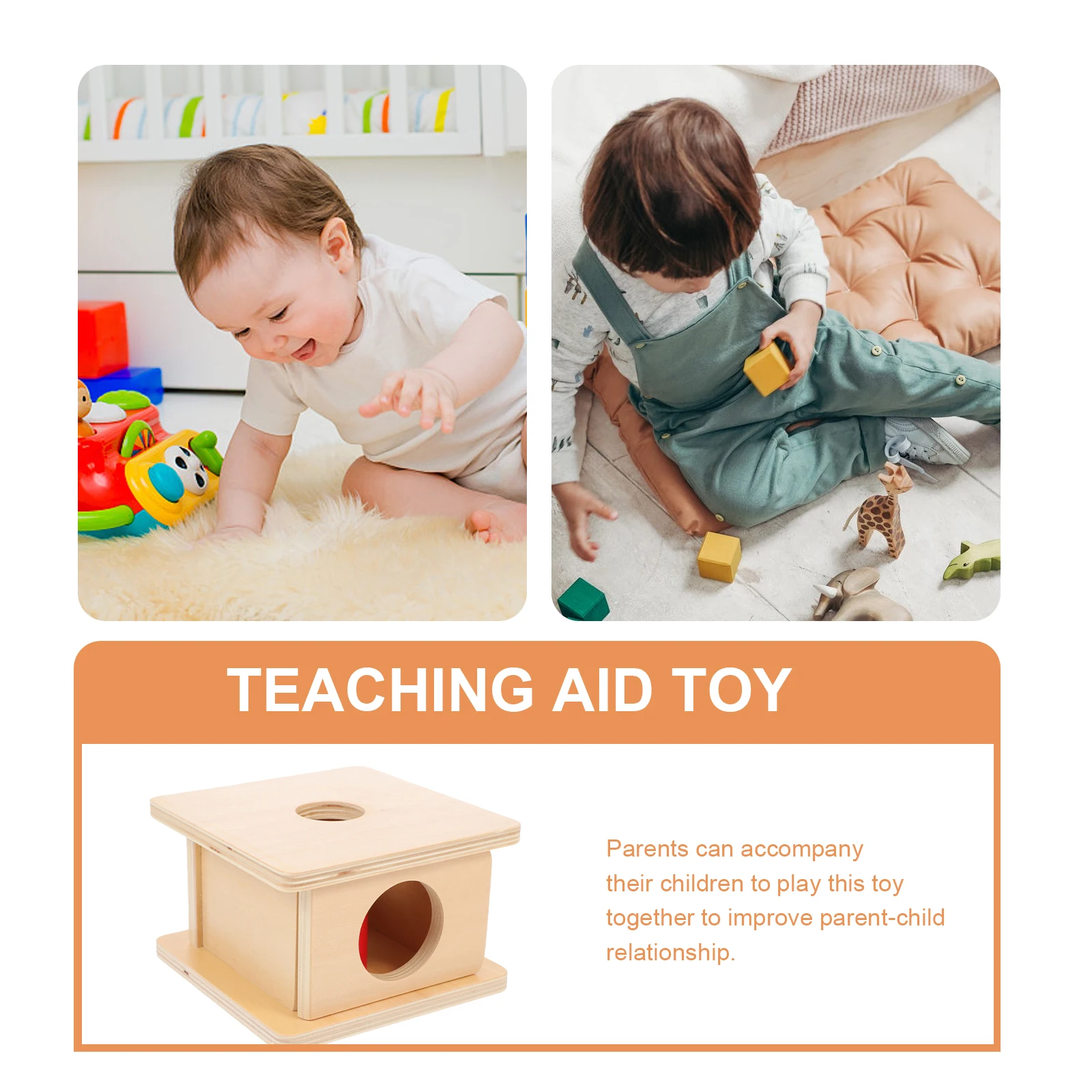 Material didáctico Montessori de madera, juguete preescolar, juguetes geométricos rojos, coordinación ocular H, bordes lisos, juguetes educativos para niños