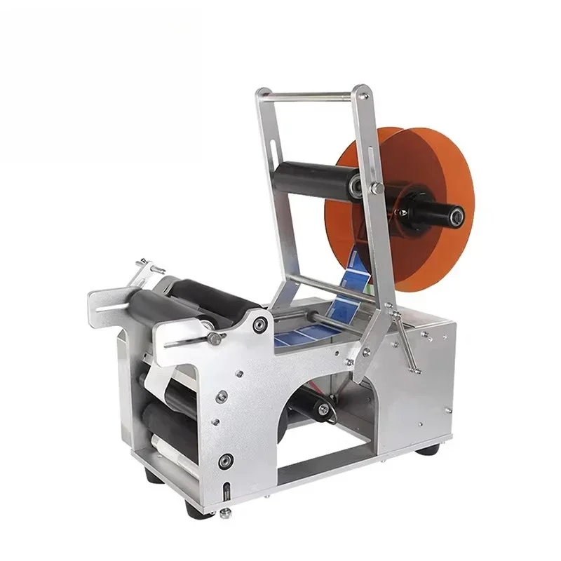 Semi-automatic round bottle labeling machine with stainless steel design labeling machine