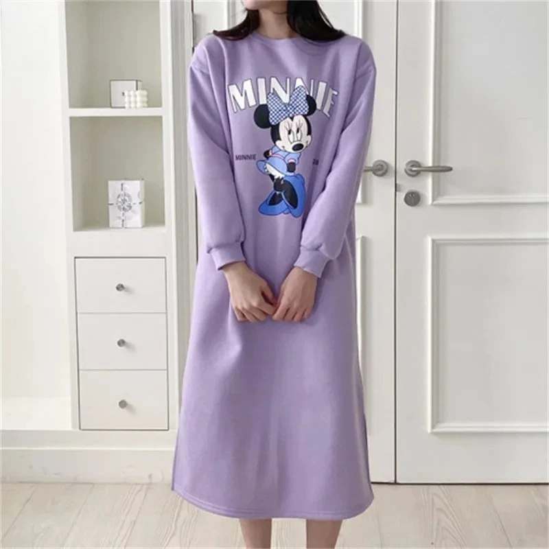 

Medium and Long Sweater Women's 2026 Autumn and Winter Korean Version Loose Cartoon Printed Top Casual Women's Clothing