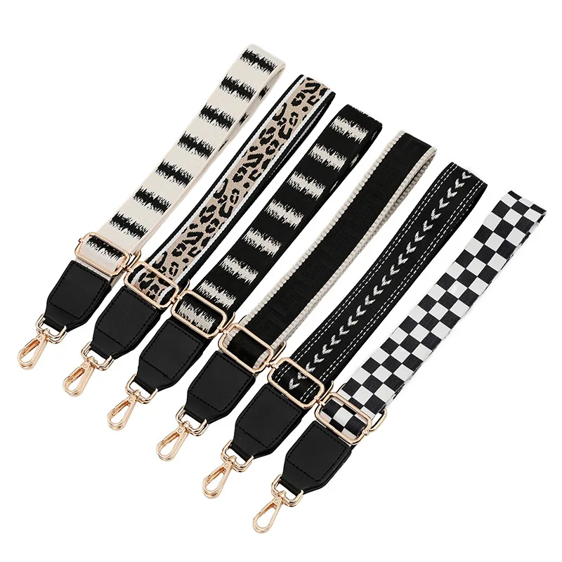 New Fashion Bag Strap with PU Leather Single Shoulder Strap Adjustable Long Shoulder Strap Handbag Chain Replacement