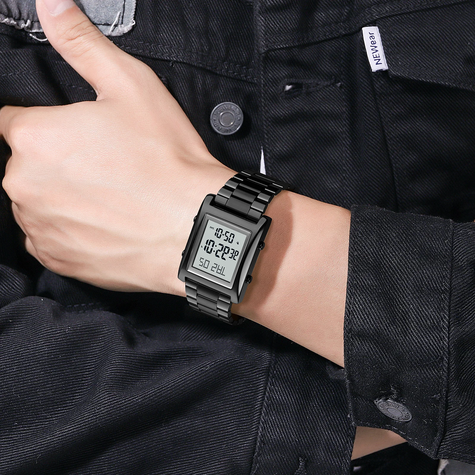 SKMEI Einfache Wecker Sport Armbanduhren Outdoor Uhr Für Männer Frauen Mode Chrono Wasserdichte Digitale Uhren reloj hombre