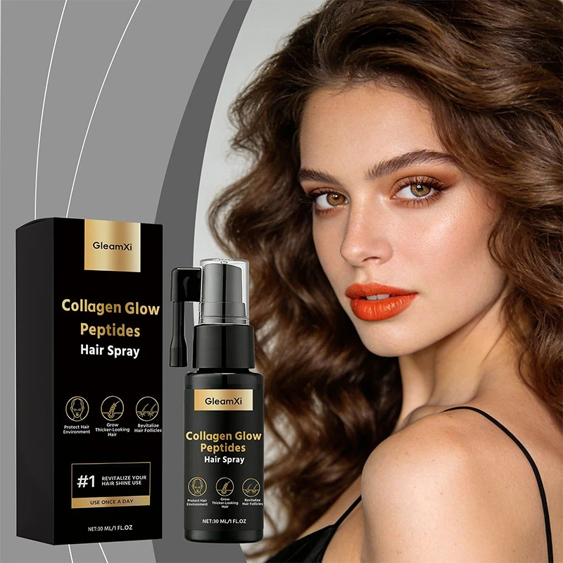 

Collagen Glow Peptides Hair Spray Gentle Formula Hydrates Softens Hair Boosts Shine Manageability Daily External Care