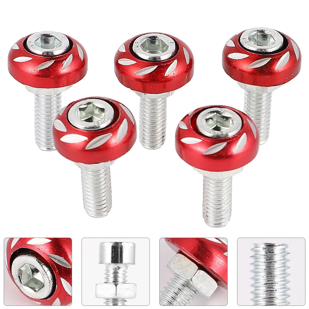 20 шт. 6 мм надежные винты для номерного знака мотоцикла из алюминиевого сплава, подходящие для мужчин и женщин, крепежные детали для мотоциклов