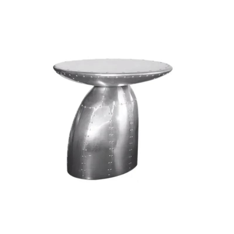 Industrial style aluminum skin mushroom table retro metal table edge few living room creative old coffee table