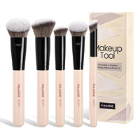 MAANGE Makeup Brush Set 5pcs Foundation Concealer Detail Brushes Soft Makeup Brushes for Liquid Cream Powder Flawless Blending