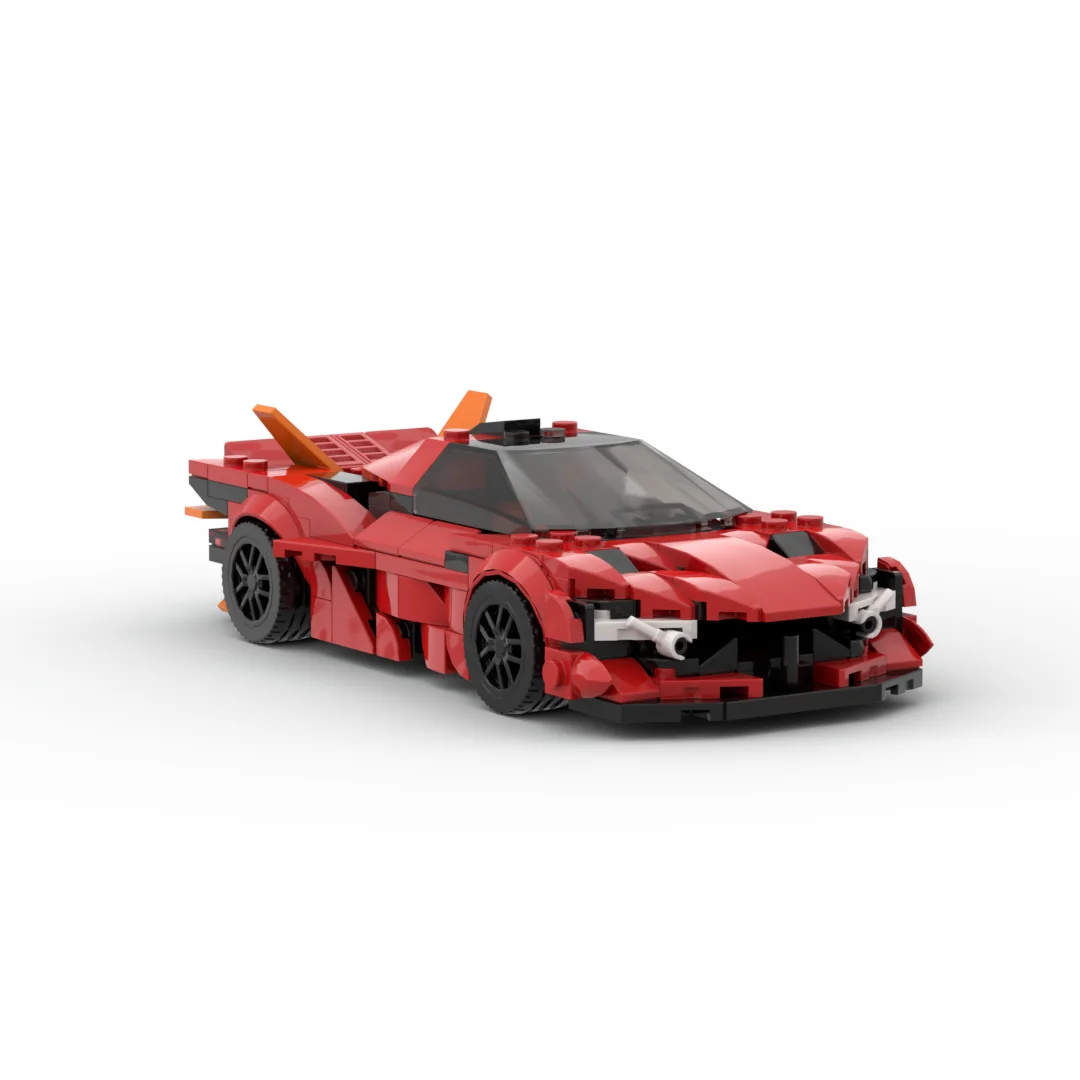 MOC Apollo EVO Style Hypercar 335PCS 8 Stud Wide Small Bricks Building Blocks Model Speed Series Assembly Toy Gift