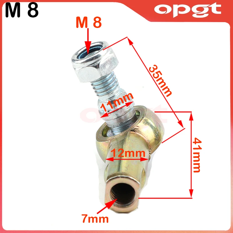 OPGT 1Pair M8-M8 M10-M10 Tie Rod End Kits Ball Joint Fit For China 49CC 50CC Electric MINI ATV Go Kart Karting Buggy Quads Bike