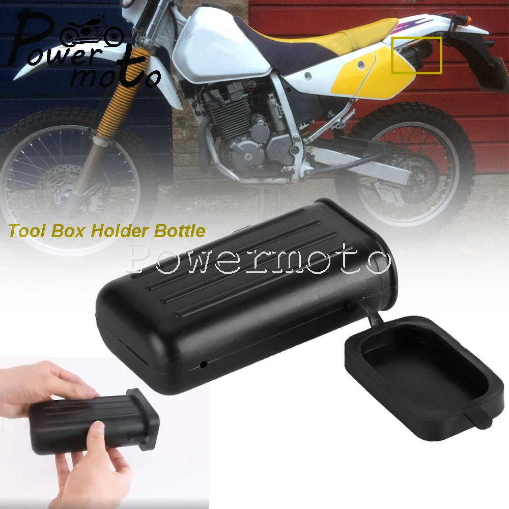 Motocross Trail Tool Box Holder Bottle Container For Suzuki Djebel DR DR50 DR250 Yamaha Serow225 XT225 TW 200 225 Pit Dirt Bike