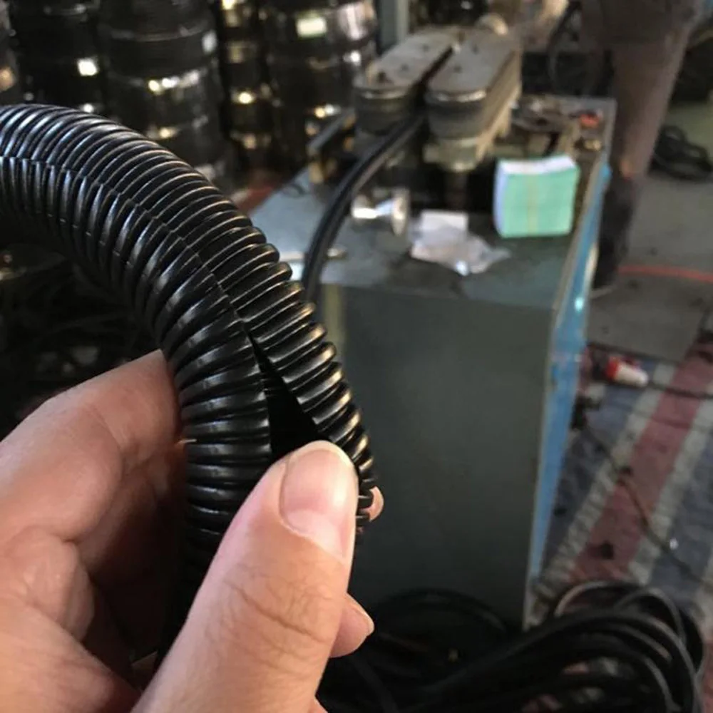 1pc 30M Insulation Corrugated Tube Pipe Wire Harness Casing Cable Sleeves 1/4 3/8in Black Split Wire Conduit Polyethylene Tubing