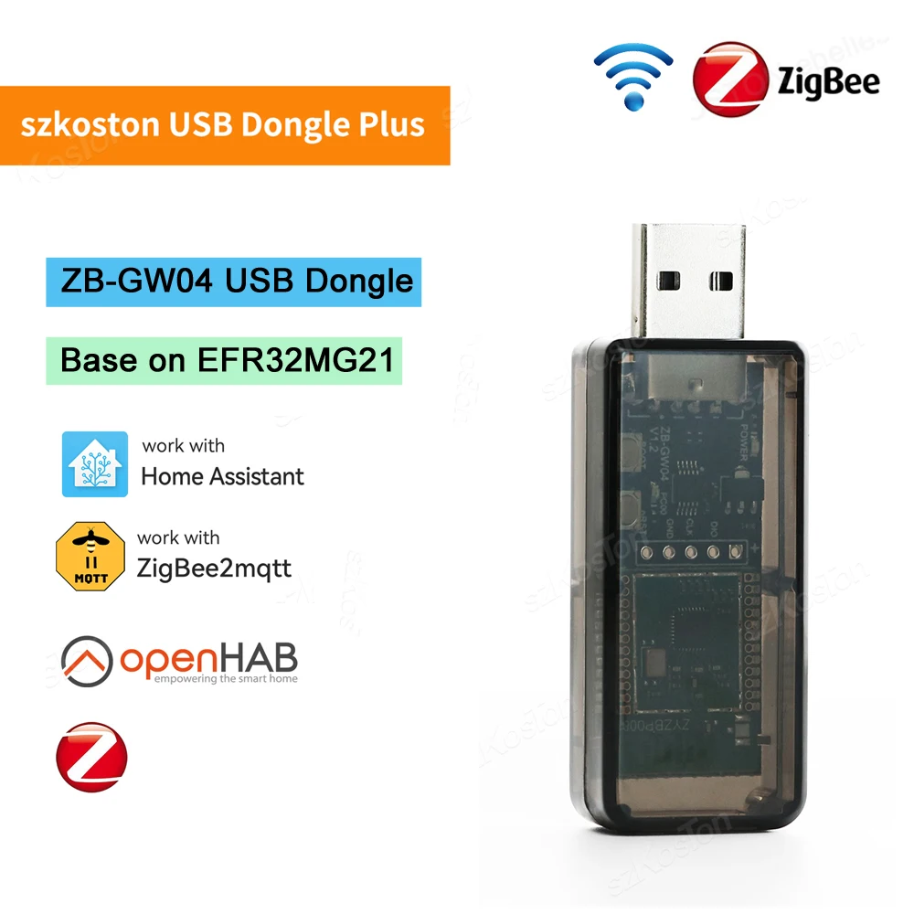 ZigBee 3.0ดองเกิล USB ที่ใช้ซิลิคอนแล็ป EFR32MG21อะแดปเตอร์ ZB-GW04เกตเวย์ ZigBee อเนกประสงค์รองรับ Zha Zigbee2MQTT openhab