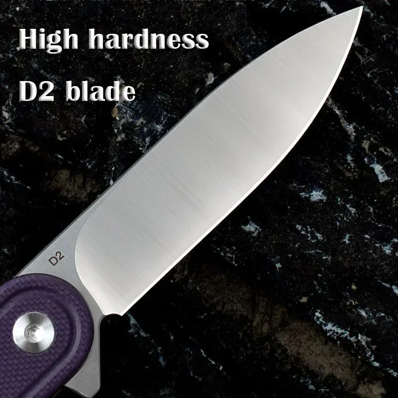 High hardness D2folding knife G10 handle outdoor camping travel unboxing portable fruit knife boutique packaging G040 gift knife