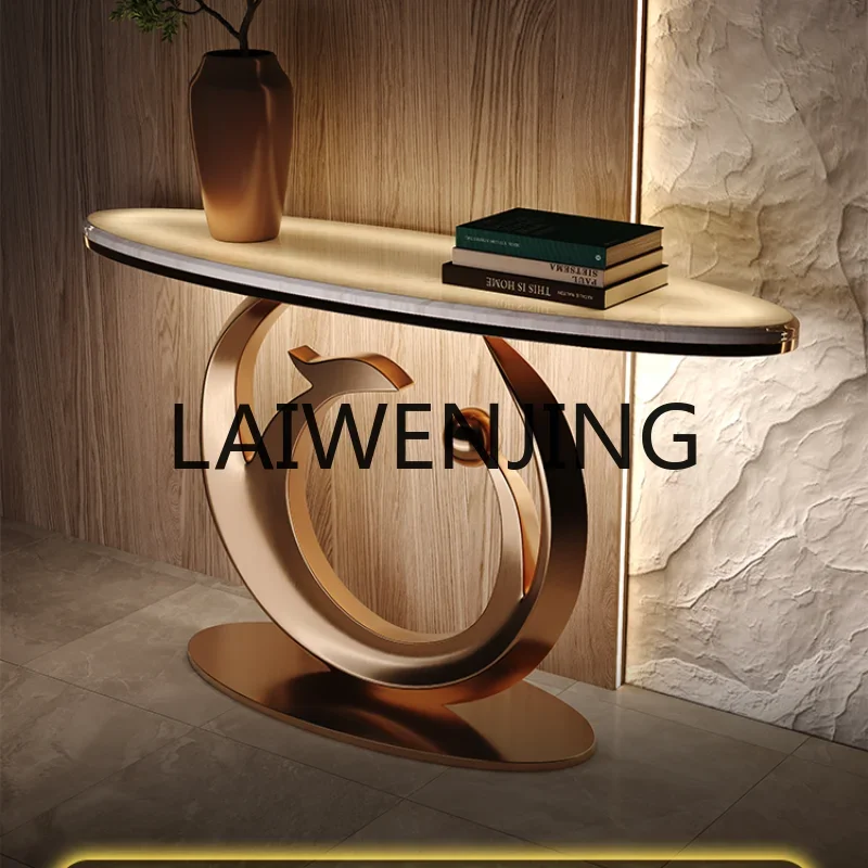 Light Luxury Black-Capped Kingfisher Natural Luxury Stone Entrance Cabinet Entrance Aisle Hallway Wall Brushed Side View Sets