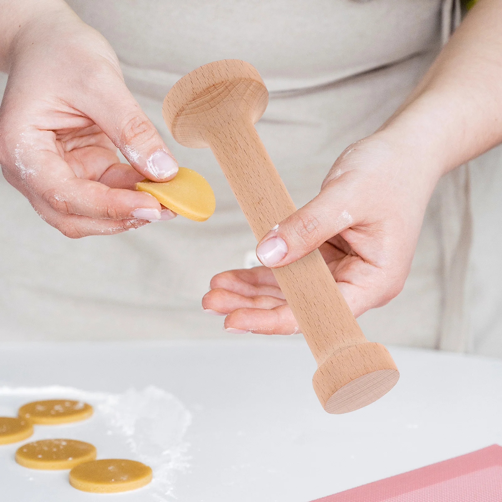 

3Pcs Wooden Tart Tamper Set Double Ended Egg Tart Moulds Nonstick Baking Tools Handheld Pastry Pushers Tamper Molds