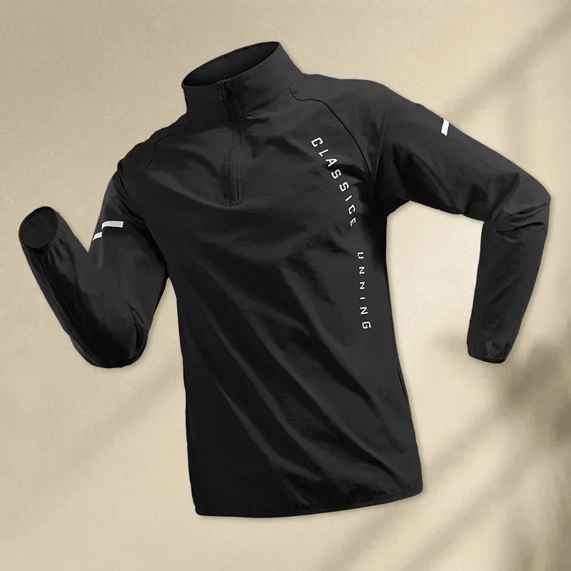 2024 White Men Running Jackets Gym Zipper Hooded Sport Jacke Jogging Training Fitness Sweatshirt Casual Running Sportswear