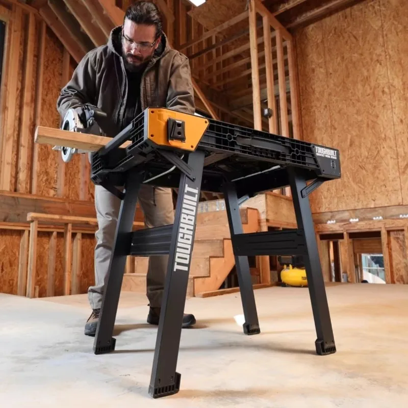 One Click Fast Folding Workbench Woodworking Multifunctional Cutting Workbench TB-WB700 Metric/imperial Scale Values