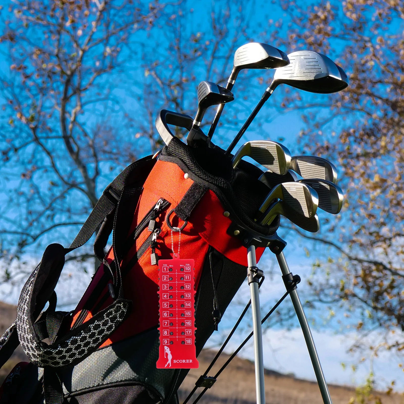 

2Pcs Golf Score Counter Portable Lightweight Stroke Counter Keychain Golf Training Practice 18-Hole Display Golfing Accessory