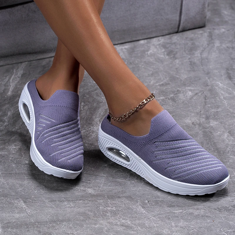 

MAEDEF Women Half Slippers Casual Shoes Platform Wedge Women's Casual Shoes Lightweight Women Sneakers Woman Walking Slippers