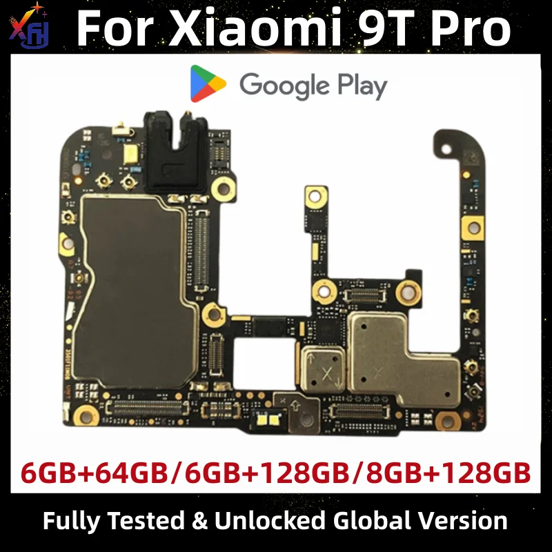 Motherboard for Xiaomi Mi 9T Pro, 64GB, 128GB ROM, Unlocked Mainboard, with Google Playstore Installed, Global Version