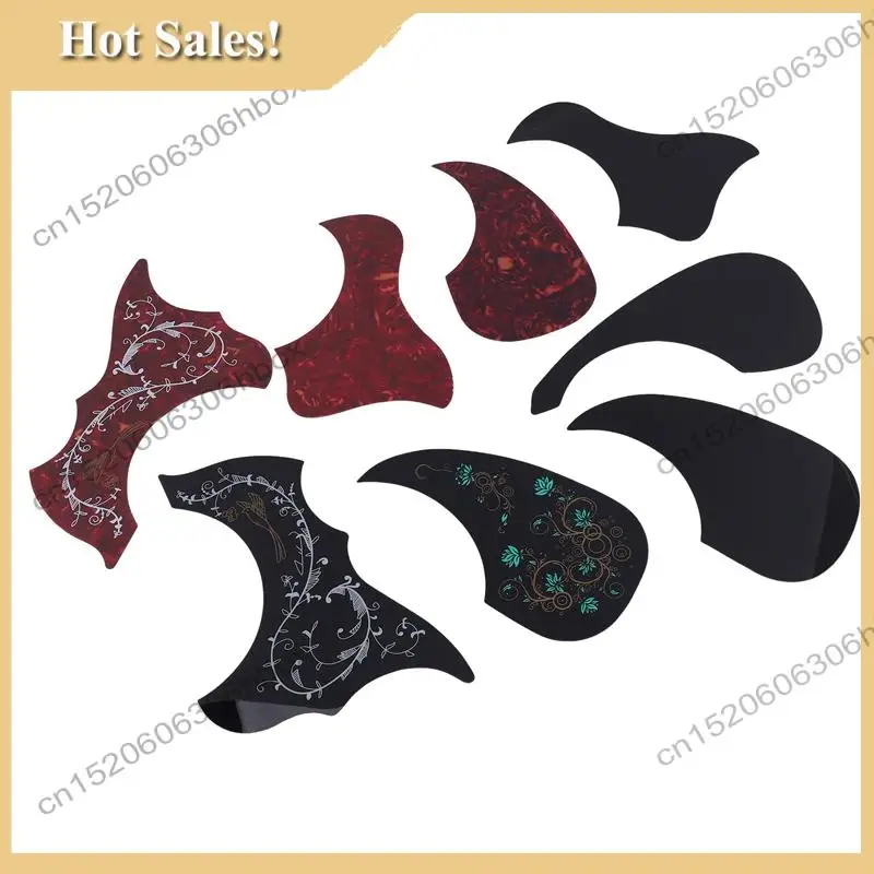 -HOPE 8 Pack Acoustic Guitar Pickguard Self Adhesive Hummingbird And Water Shaped Guitar Pickguard For 40 Inch 41 Inch Guitar