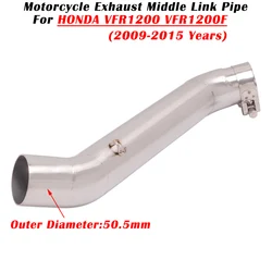 For HONDA VFR1200  VFR1200F VFR 1200 F 2009 - 2014 2015 Motorcycle Exhaust Escape System Modified Muffler 51mm Middle Link Pipe
