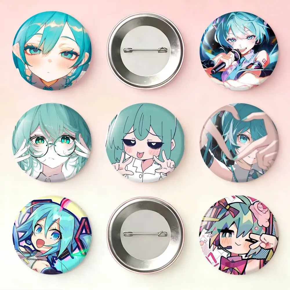 

Anime M-MIKU Laser Badge Creative Pins Brooch for Bag Clothes Hat Decor Gifts Fans Collect