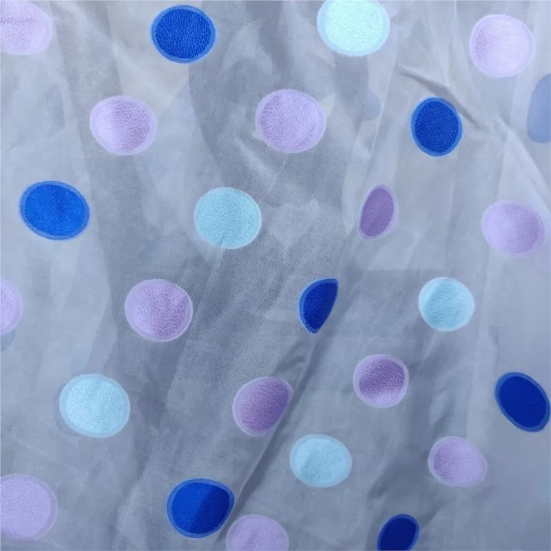 Colorful and polka dot cut jacquard fabric dress for women's formal wear