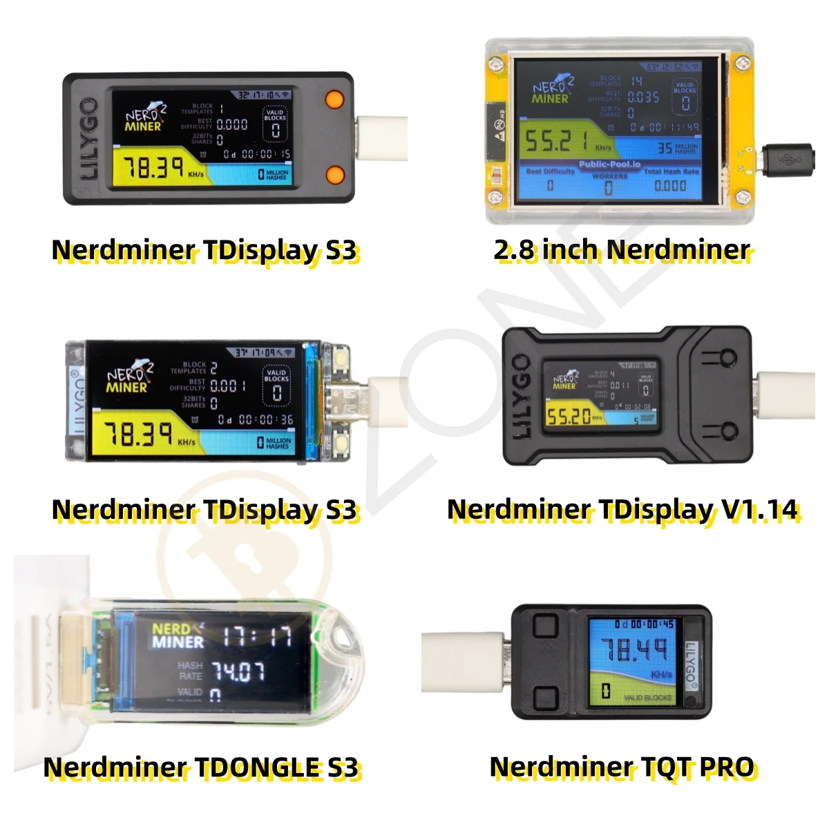 Imagem -06 - Nerdminer T-display 1.14 55kh s Plug And Play Btc Crypto Solo Miner Bitcoin Mining Machine Btc Máquina de Loteria