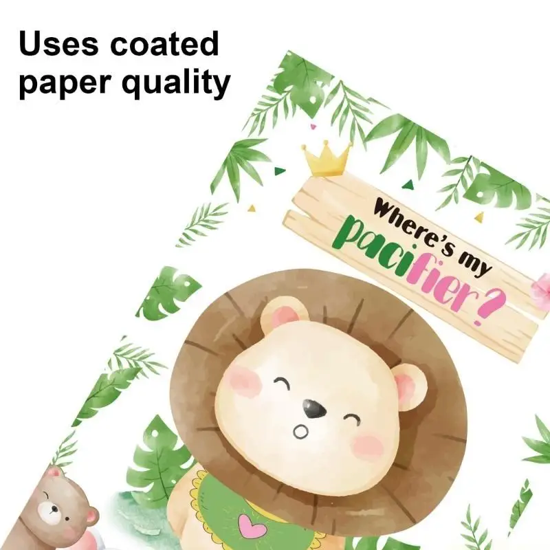 QX2E – décorations fête portables pour enfants, sucette créative, affiche jeu passionnant, autocollants patchs pour