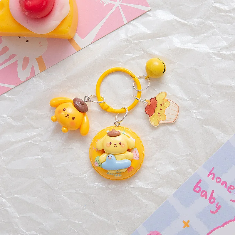 

Cute Cartoon Summer Swim Ring Sanrio Kuromi Keychain Lovely Keychain Pendant Internet Celebrity Backpack Accessory
