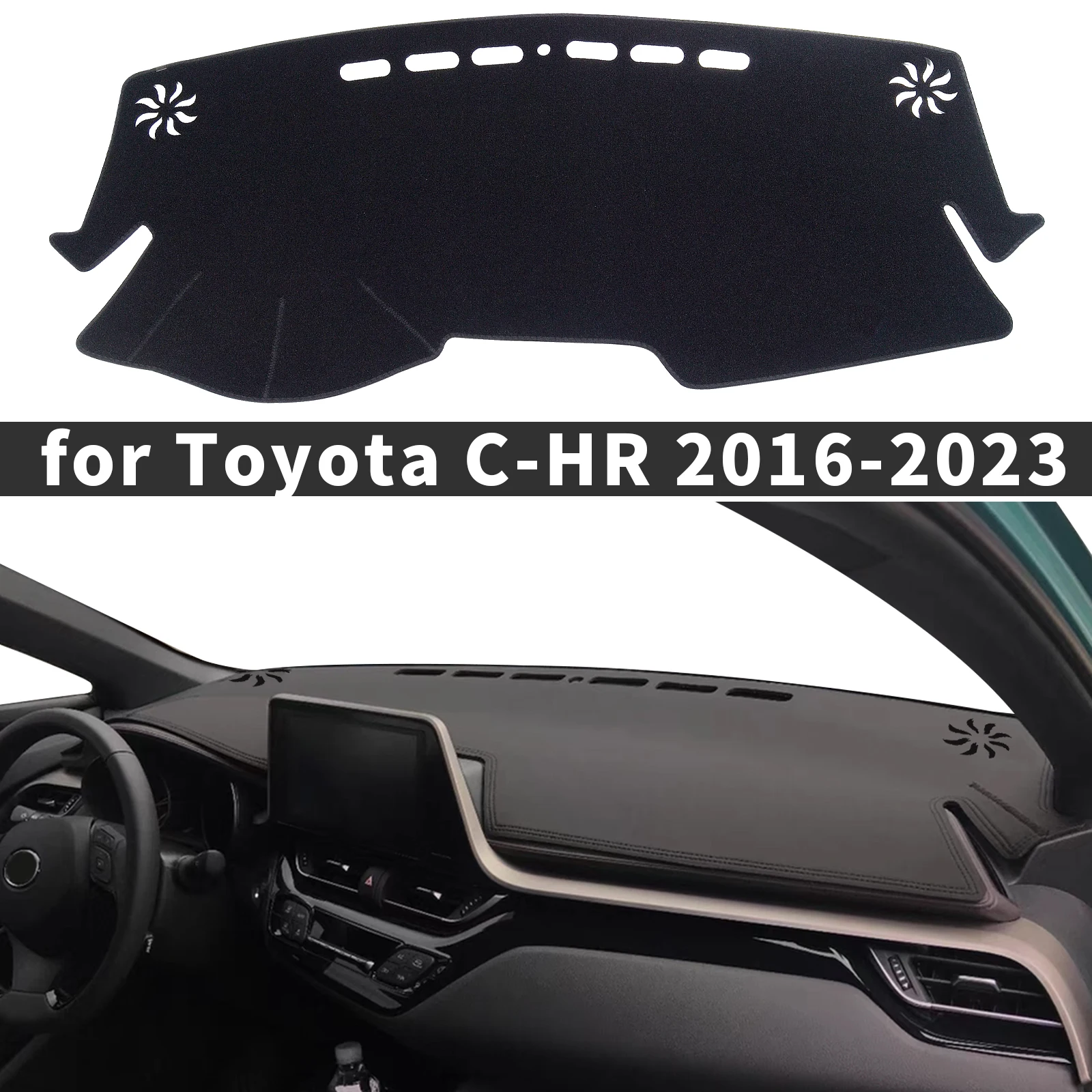 

fit for Toyota C-HR CHR C HR 2023-2016 Dashmat DashMat Sunshade Dashboard Cover Pad Protective Carpet Car Leather Accessories