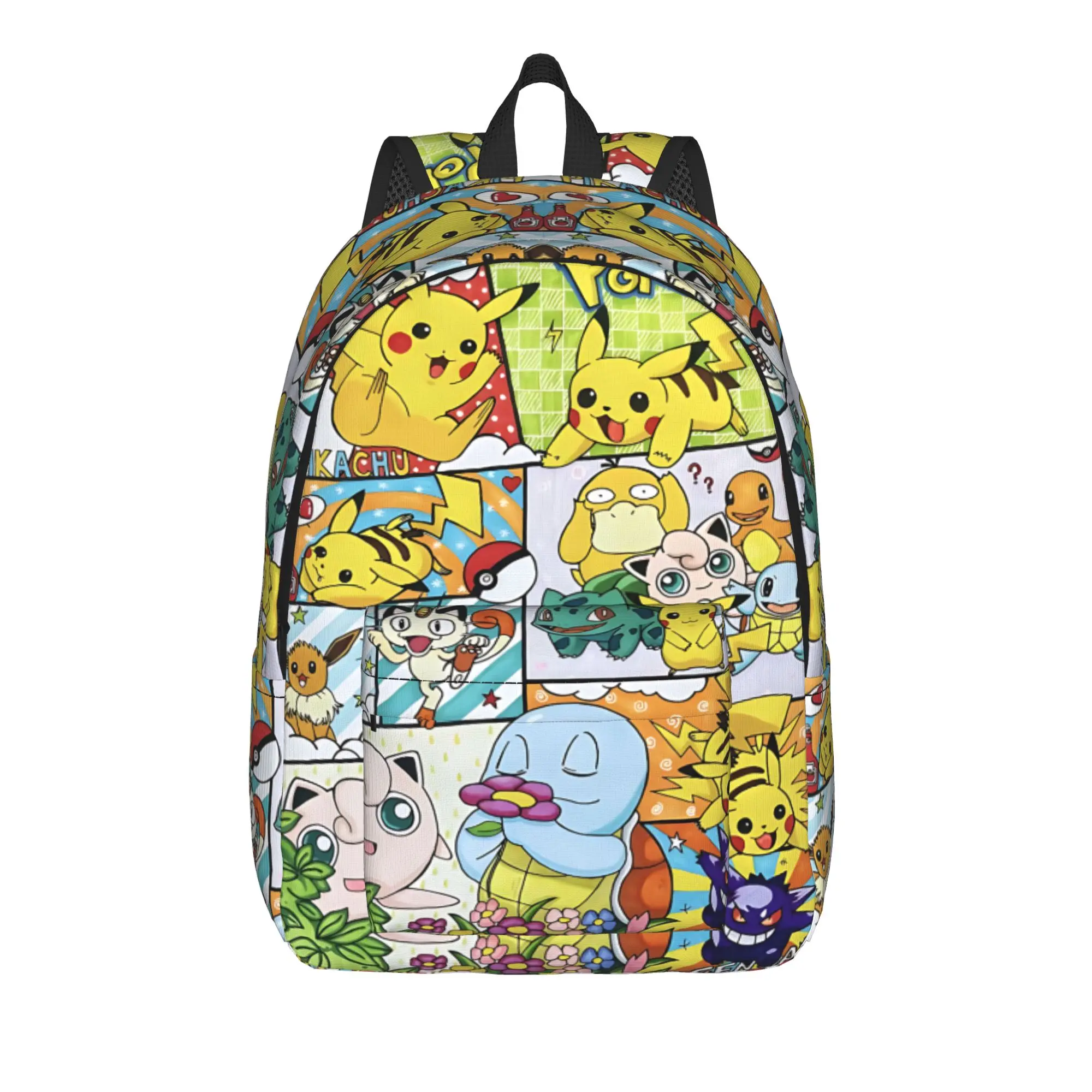 Fashion Cartoon Pokemon Theme Backpack  Mochilas Kawaii Office Work Large Capacity Rucksack