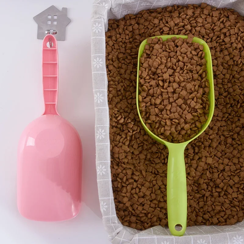 Cat Dog Spoon Plastic Shovel Multifunctional Pet Feeding Shovel Cat Food Scoop Large Capacity Thicken Pet Feeder Measuring Cup