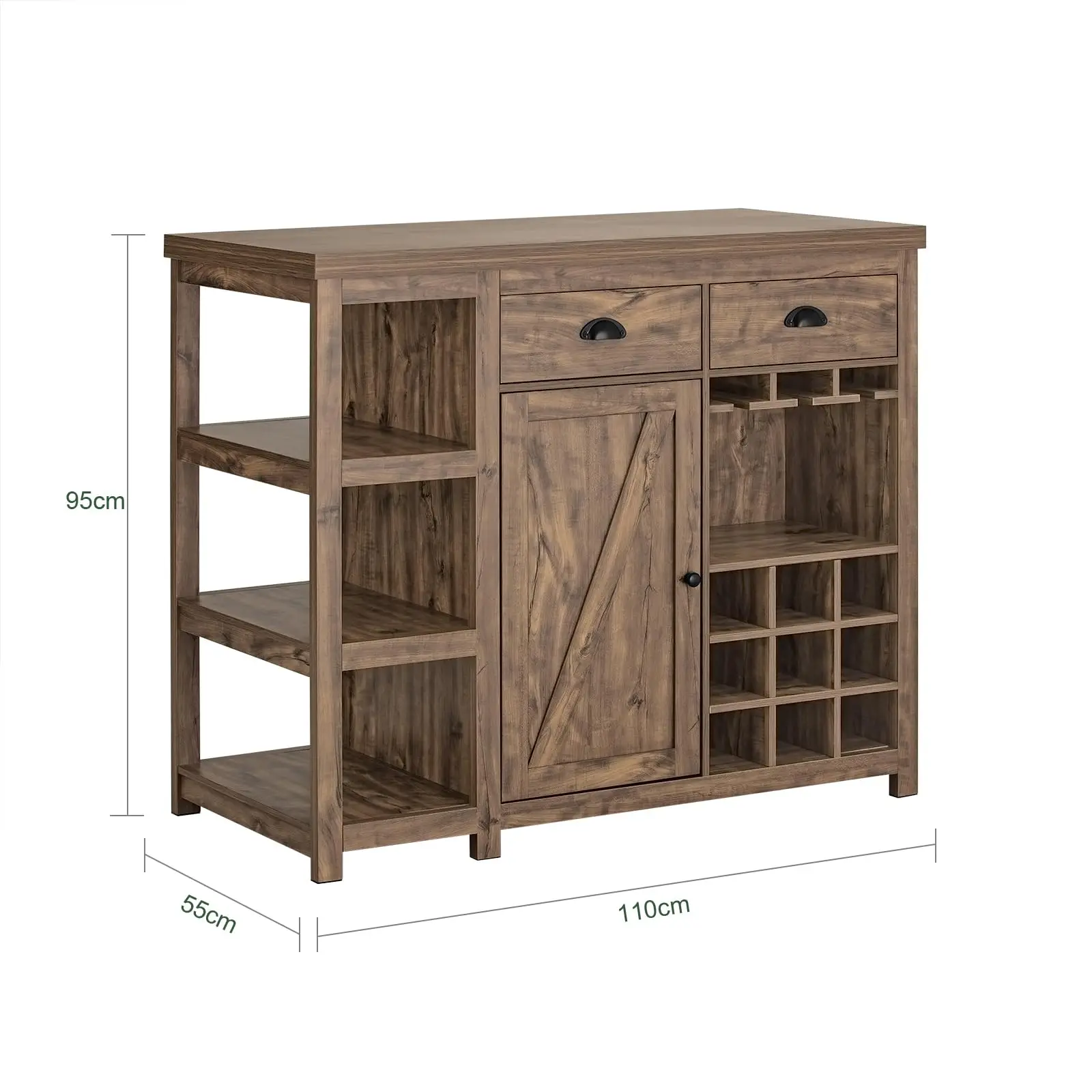 OEM Customized Wholesale Modern Multi-Functional Wooden Wine Cabinet Kitchen Sideboard Buffet Dining Table Bar Table