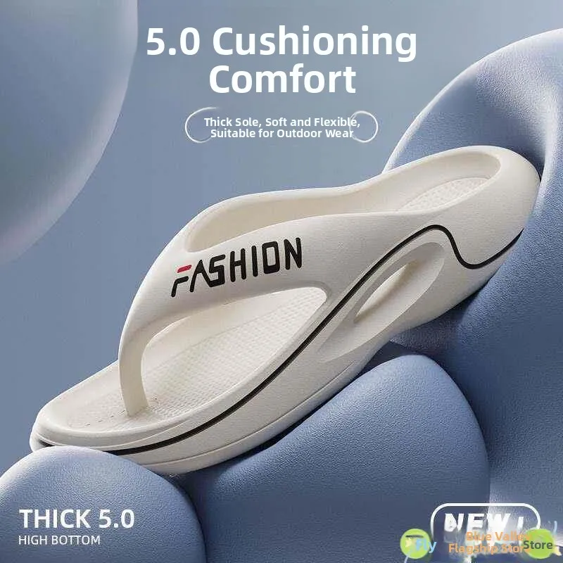 

Мужские летние спортивные шлепанцы-сабо для улицы с нескользящей мягкой подошвой, пляжные сандалии, удобные домашние тапочки из ЭВА, модные шлепанцы с перемычкой между пальцами