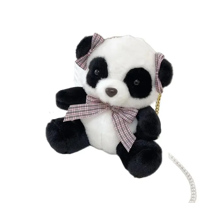 

Cartoon Panda Messenger Bag Plush Shoulder Crossbody Handbags For Women HighQuality Casual Luxury Exquisite High-grade Versatile