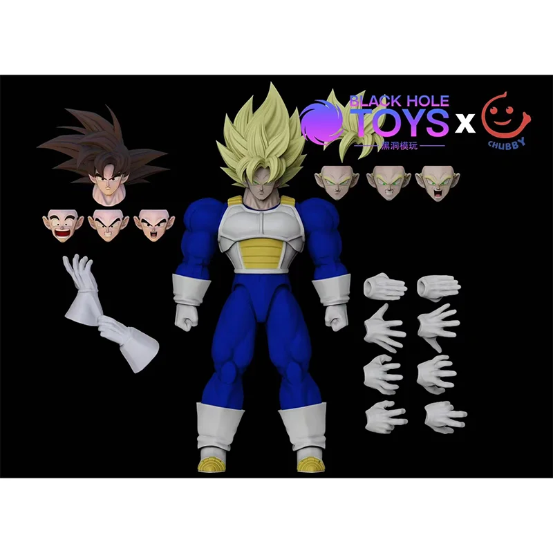 100% Original Black Hole Toys Dragon Ball SHF Super Saiyan SSJ Muscle Son Goku Vegeta Trunks In Stock Anime Figures Model Toys